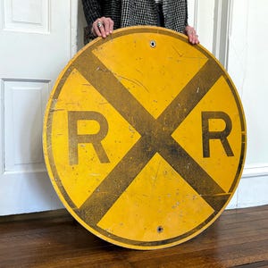 Huge old Metal Railroad Sign