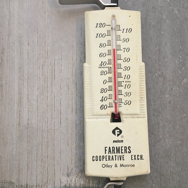 Vintage Farm advertising thermometer