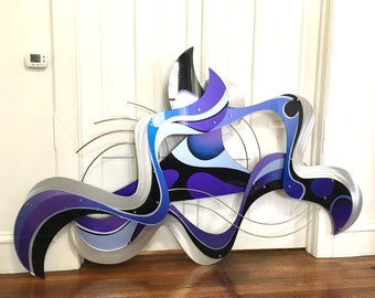 Fabulous Acrylic and Steel Sculpture by SHOLOMI HAZIZA