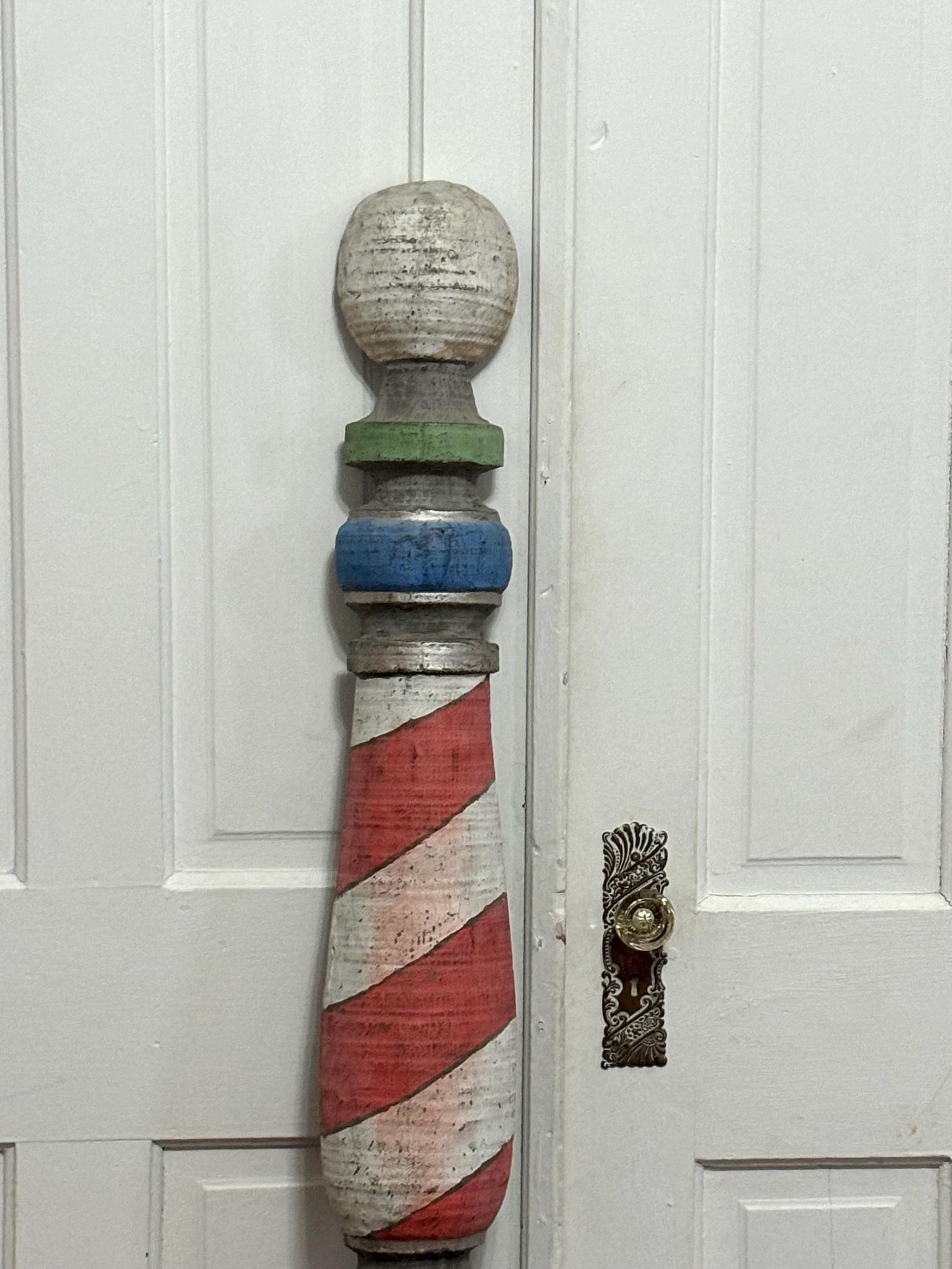 Vintage Wall Mount Fiberglass Barber Pole