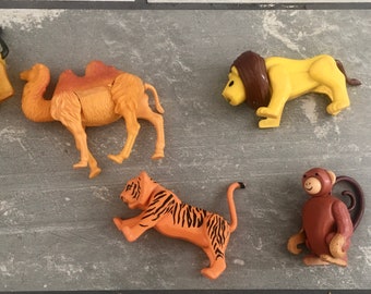 Pile of Vintage 1970s Fisher Price Animals