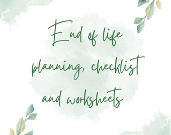 End of Life Planner | Legacy & Peace of Mind Organizer | Final Wishes, Important Documents and Funeral Planning Guide