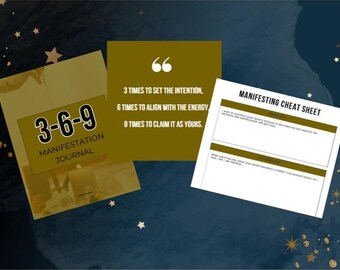369 manifestatiedagboek afdrukbaar | Werkboek Methode 3-6-9 | Pdf-planner Wet van de aantrekkingskracht | Sjabloon Dagelijkse manifestatie
