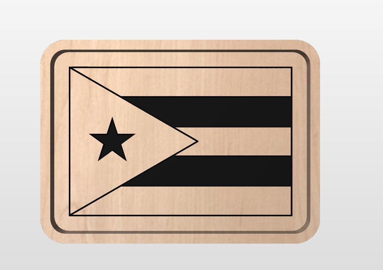 Puerto Rico Cnc Router File Puerto Rico Flag Tray CNC Files | Svg | Dxf | Pdf | Crv | San Juan ...