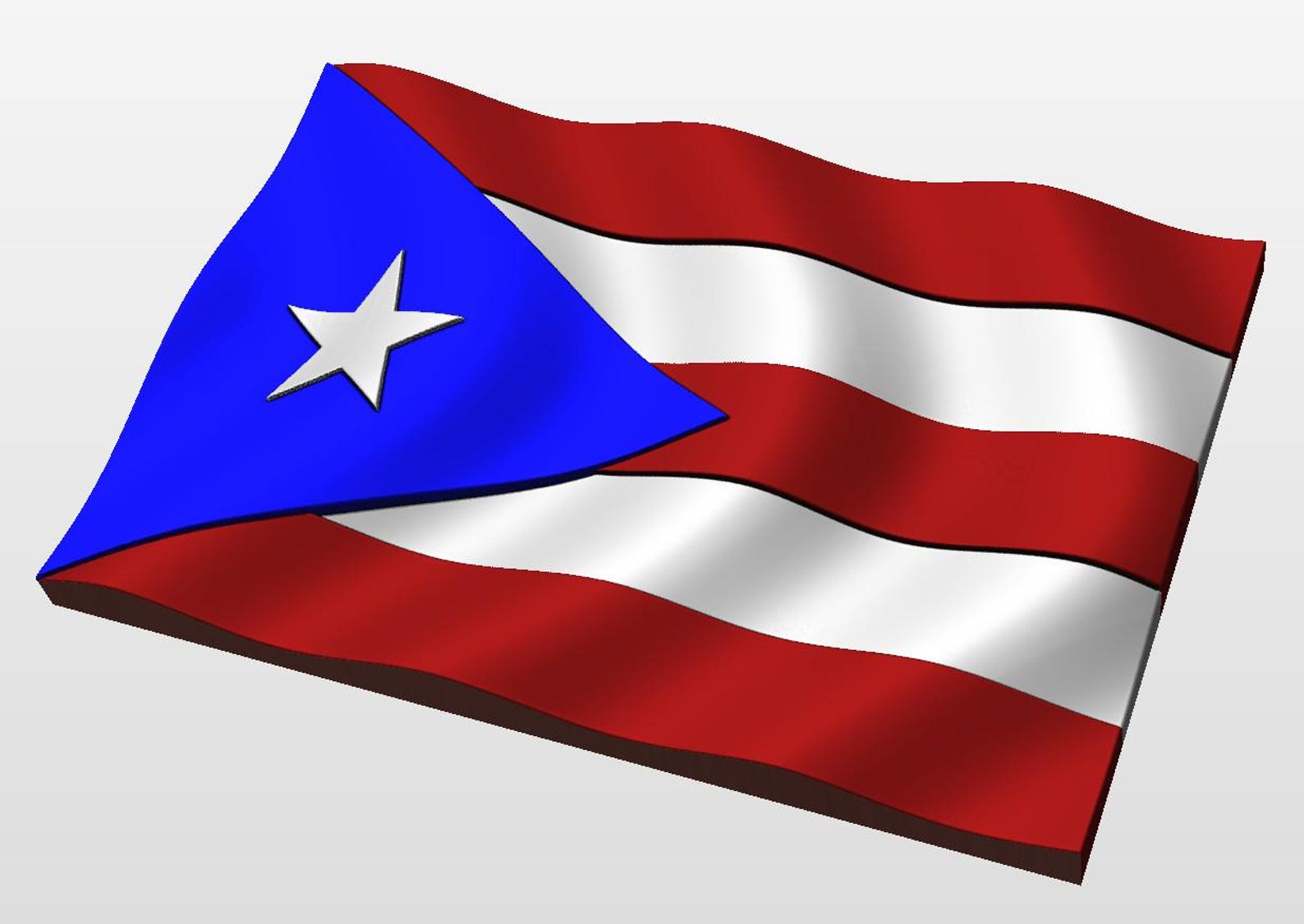 3D Wavy Puerto Rico Flag (pattern 9) CNC Files | Stl | Crv3d | 3D Model ...