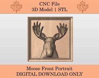 Eland front portret 3D-model | SBL | Reliëf | CNC-bestand | Natuurlandschap | Dieren | Wildernis