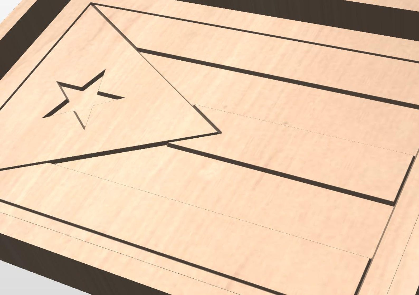 Puerto Rico Cnc Router File Puerto Rico Flag Tray CNC Files | Svg | Dxf | Pdf | Crv | San Juan ...