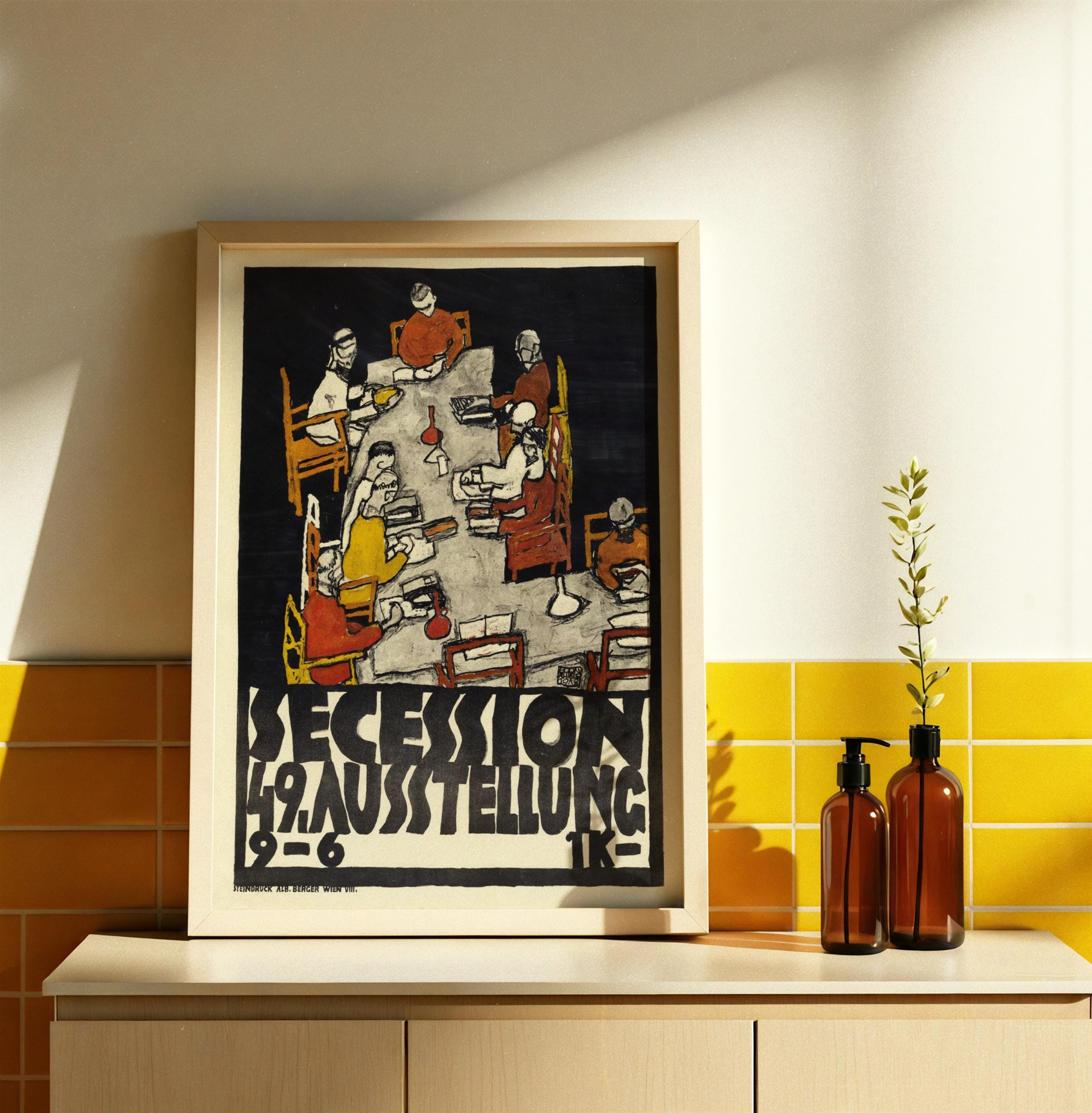 Egon Schiele Secession 49 Exhibition Poster: Vintage Austrian Art