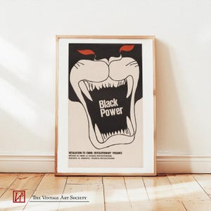 Black Power Political Poster, Revolutionary Activism Art, OSPAAAL Protest Print, Radical Movement Wall Decor, Vintage Liberation Artwork