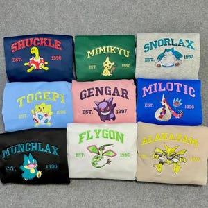 Custom Character Embroidered  T-Shirt, Sweatshirt, Hoodie, Anime Manga Shirt, Anime Lovers Sweater, Anime Gift For Him, Birthday Gift