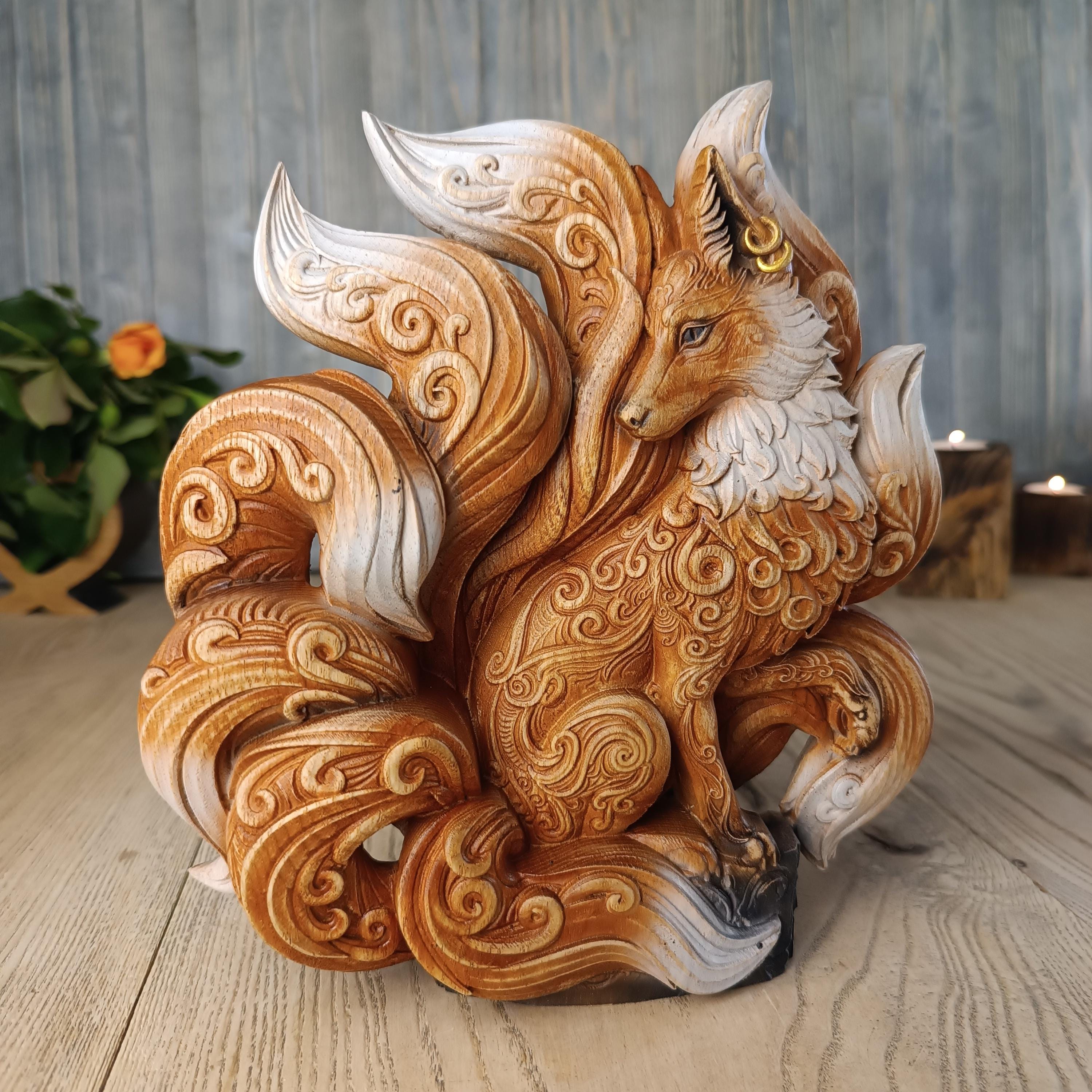 Kitsune Statue - Etsy