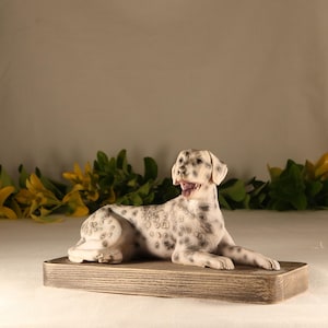 Dalmatian Statue: Dog Mini Figurine Lover Gift, Wood animal 4.9 (63)