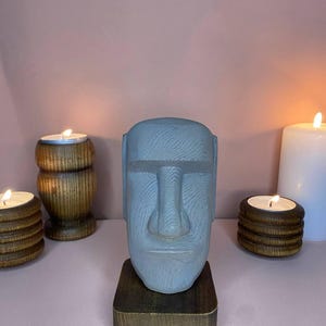 Moai statue Moai decor Moai sculpture Moai head Easter island Rapa nui Moai carving Wood moai Easter island statue Moai Tiki Handmade carved
