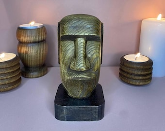 イースター島モアイ手彫り木像ラパヌイティキ - Etsy 日本