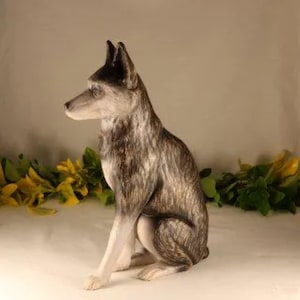 Estátua de Husky: Presente para amantes de cães, decoração para casa