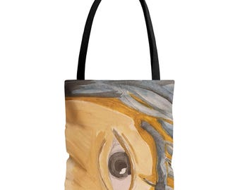 Bolsa de mano con arte acrílico para ojos
