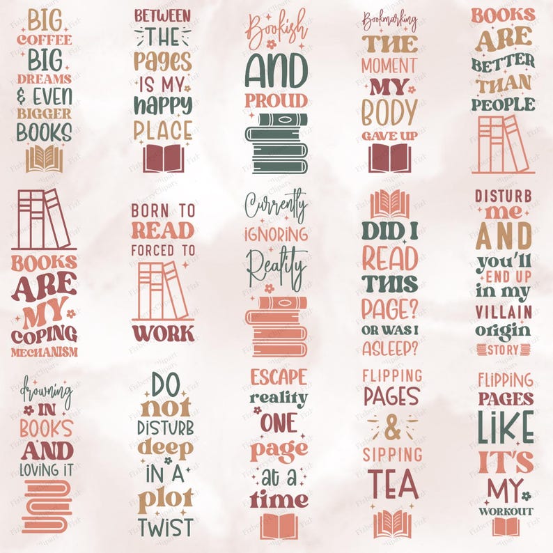 Values Bookmark Sample 45 Bookmarks SVG Bundle, Printable Bookmark Template, Bookmark Png ...