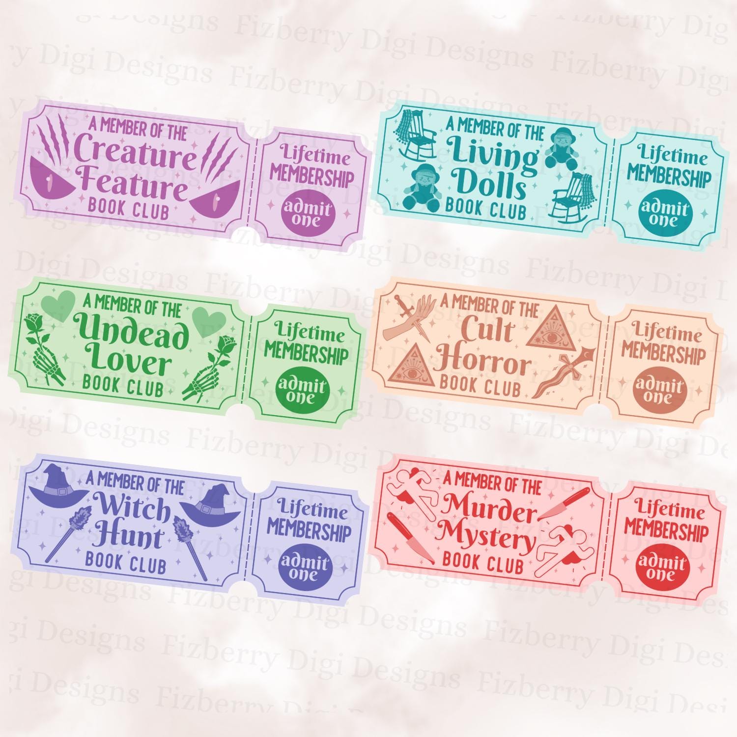 95 Mega Book Tropes Bookmarks SVG Bundle, Raffle Ticket Bookish Designs ...