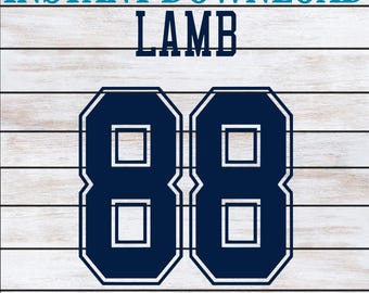 Lamb Jersey Number 88 SVG PNG: School Sports Design (digital