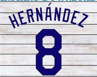 Hernández Jersey Number SVG: Cricut Cut File (digital Download) - Etsy