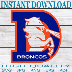 Cabeza de caballo SVG / Fútbol americano de los Broncos SVG, PNG, JPG, Eps, PDF