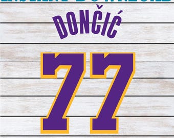 Doncic Jersey Nummer 77 SVG | Basketball Design | Basketball Jersey Zahl 77 svg | Doncic Png | Doncic Jersey #77 Png | Luka Jersey svg