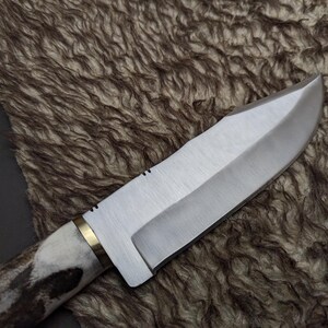Legends of the Fall Replica Knife: Stainless Steel Blade, Antler Handle, Leather Sheath image 16