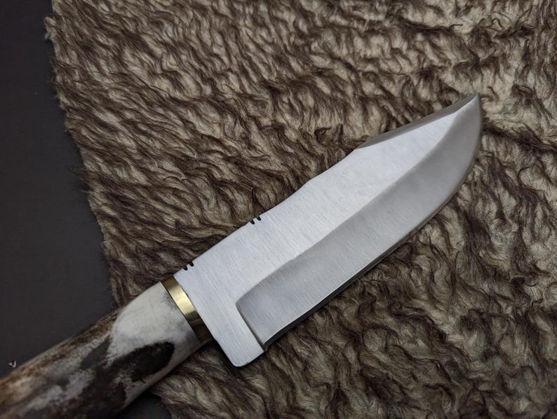 Legends of the Fall Replica Knife: Stainless Steel Blade, Antler Handle, Leather Sheath image 16