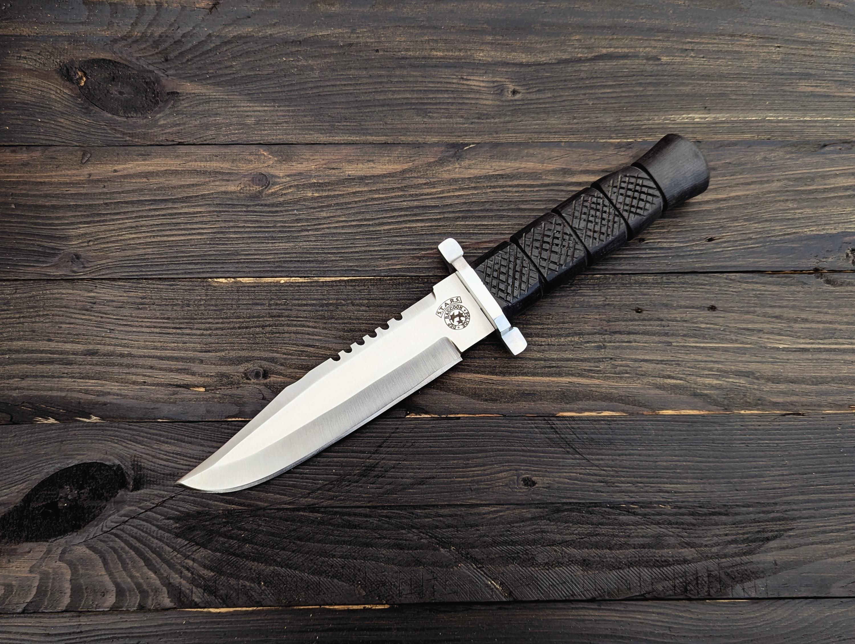 RE2 クレア・レッドフィールドナイフ：ハンドメイドD2スチール製バイオ