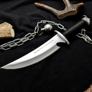 Replica di coltello Ninja Assassin in acciaio di alta qualità fatto a mano con fodero in pelle