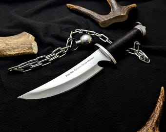 Handmade high Steel Ninja Assassin Replica Knife with Leather Sheath
