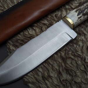 Legends of the Fall Replica Knife: Stainless Steel Blade, Antler Handle, Leather Sheath image 15