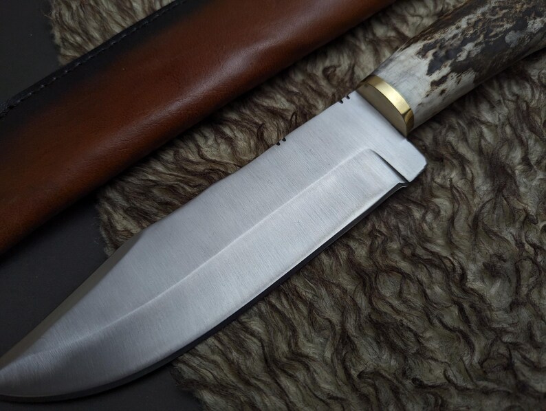 Legends of the Fall Replica Knife: Stainless Steel Blade, Antler Handle, Leather Sheath image 15