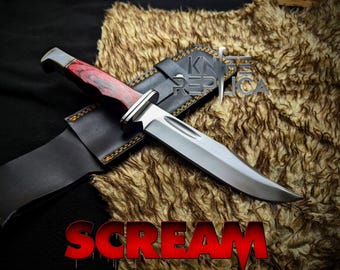 Réplica del cuchillo de la película Scream: Bloody GHOSTFACE Buck 119, hoja real
