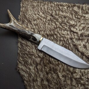 Legends of the Fall Replica Knife: Stainless Steel Blade, Antler Handle, Leather Sheath image 20