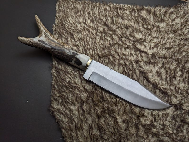 Legends of the Fall Replica Knife: Stainless Steel Blade, Antler Handle, Leather Sheath image 20