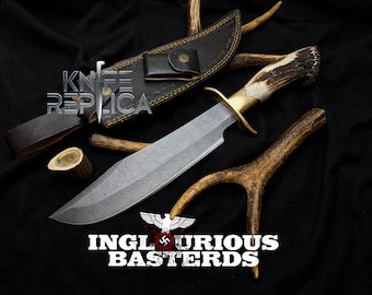 Inglourious Basterds Aldo Raine Bowiemesser Replika: Geweihgriff, Lederscheide