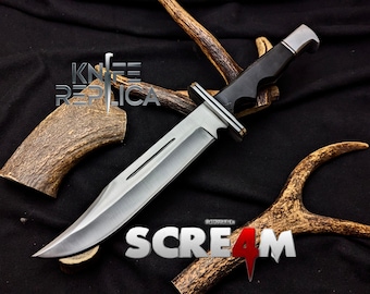 Scream Ghostface Knife Replica: Bloody Buck 120 Stainless Steel Hunting Knife