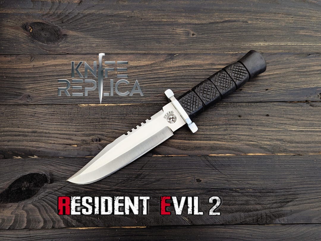 RE2 クレア・レッドフィールドナイフ：手作りD2鋼製バイオハザード2