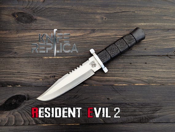 RE2 クレア・レッドフィールドナイフ：手作りD2鋼製バイオハザード2