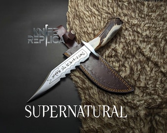 Supernatural Ruby's Demon Knife Replica - Antler Handle, Leather Sheath