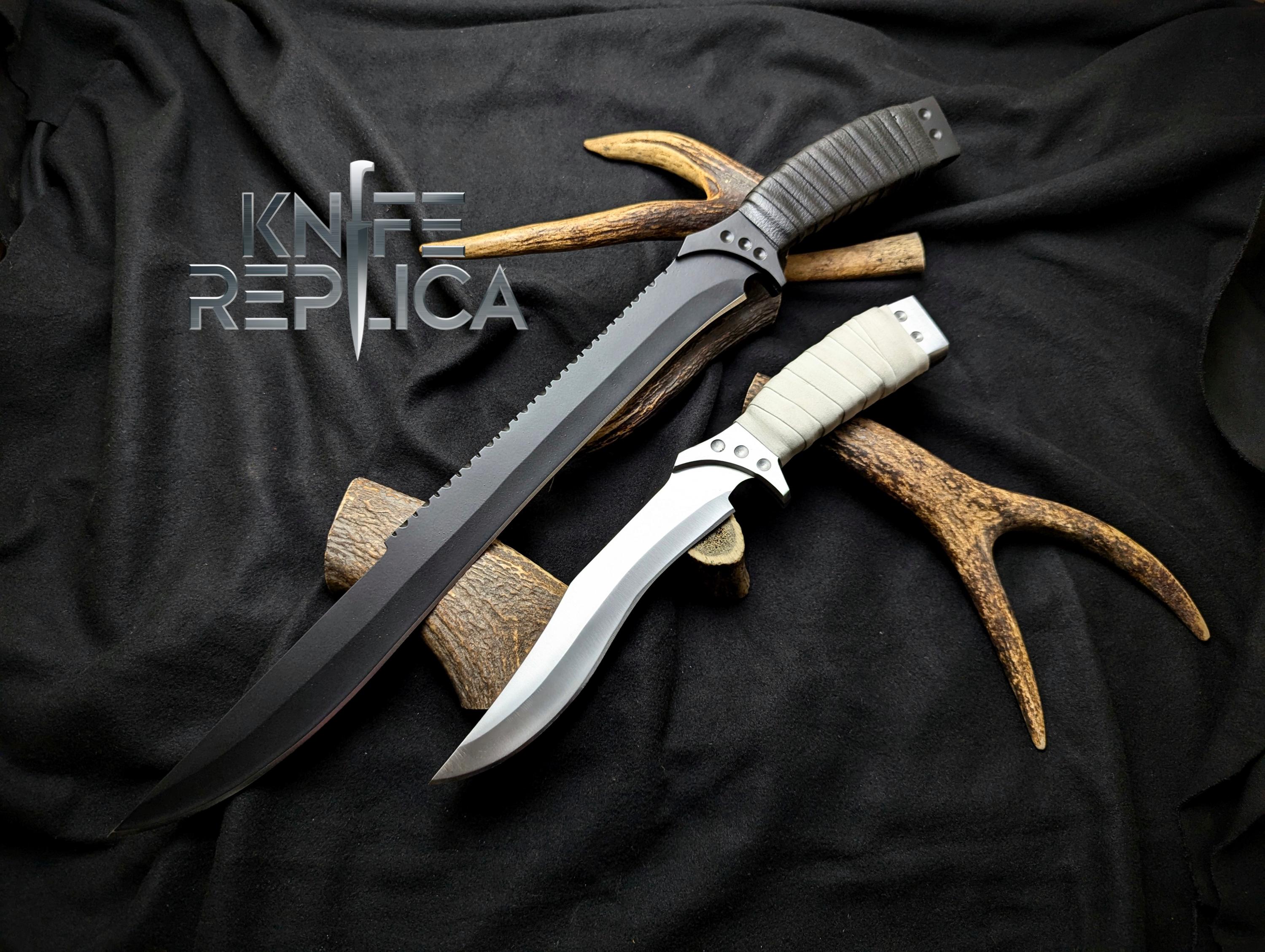 Feyd Rautha Weapons Dune 2 Feyd Rautha Knife Set: Handmade Carbon Steel Blade, Leather ...