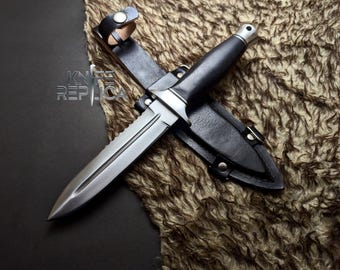 Réplica del cuchillo de Deadpool hecho a mano / Cuchillo con hoja de acero de alto carbono con funda / Coleccionable para cosplay