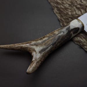 Legends of the Fall Replica Knife: Stainless Steel Blade, Antler Handle, Leather Sheath image 14