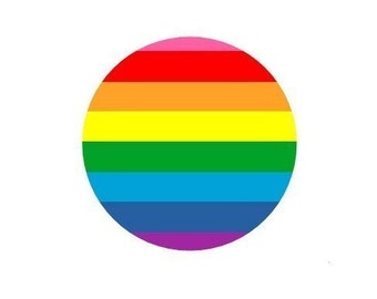 Rainbow pinback button