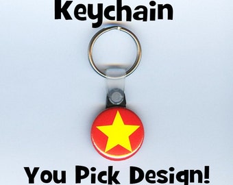 Button Keychain - any design you want