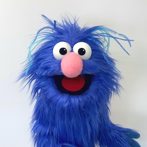 Professional Puppet - Mini Monster - Practice character with arm rods (blue #2)