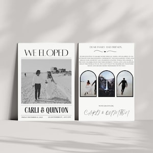 Personalisierte Elopement Hochzeitseinladung