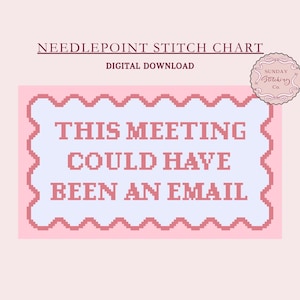 Kreuzstich Stickmuster “This Meeting Wonderful Have Been An Email” - Kreuzstich Stickmuster, PDF download, selbstgemaltes Geschenk