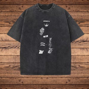 Maglietta anime vintage, maglietta grafica giapponese retrò lavata, maglietta manga oversize, streetwear unisex lavato acido, estetica otaku - Rock Lee